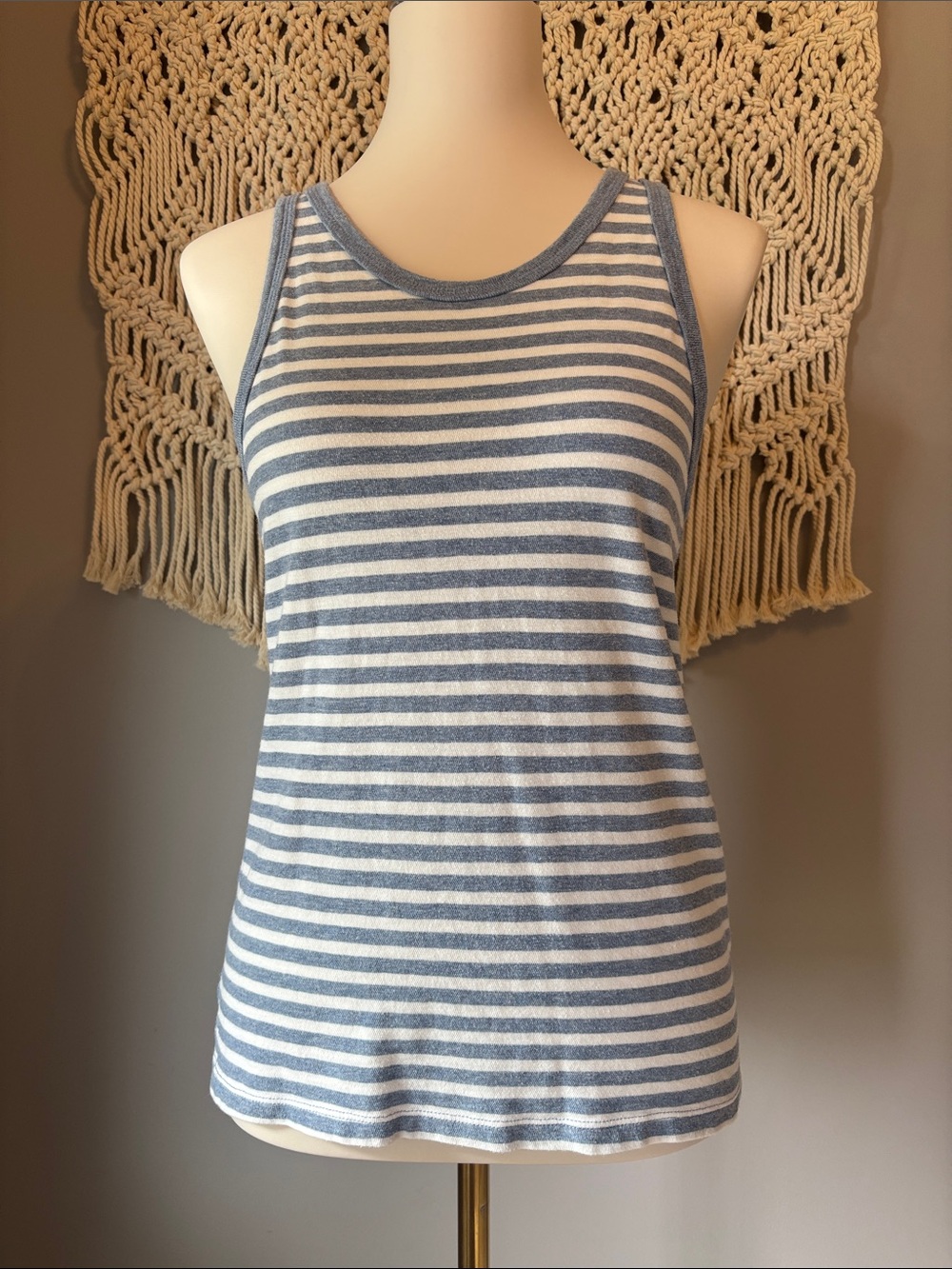 J. Crew Blue & White Striped Tank